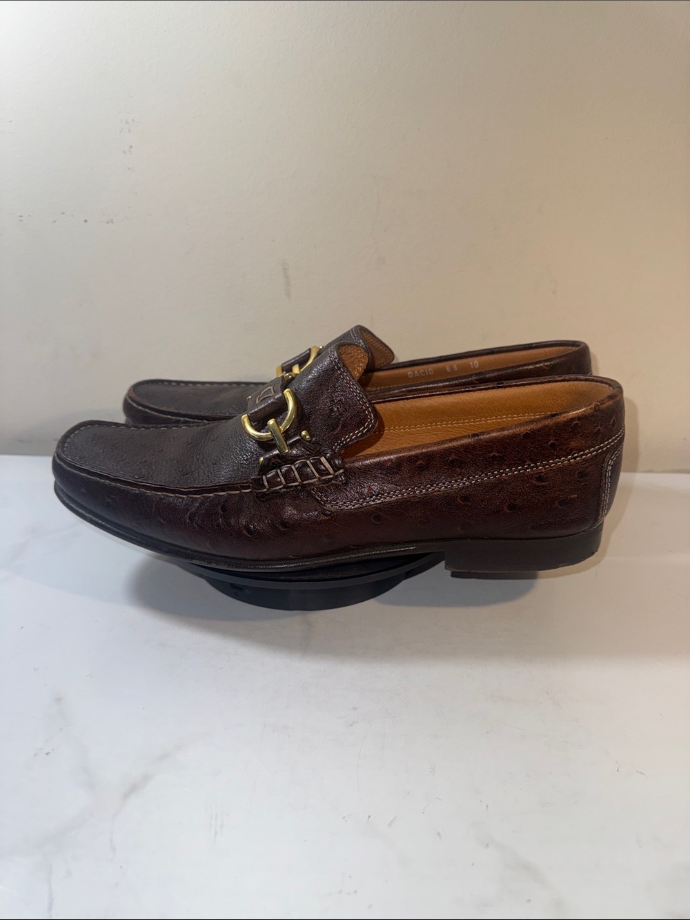 “SOLD” Donald J. Pliner Men's Dacio-68 Ostrich Leather Loafers Size 10
